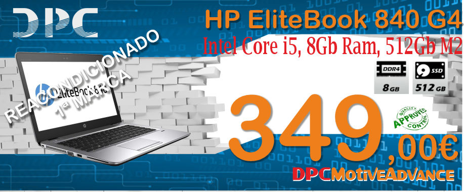 HP ProBook 650 G4 14 pulgadas, Intel Core i5 2.6Ghz, Ram 8Gb, Disco 256Gb Ssd